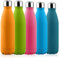 Trinkflasche Edelstahl Wasserflasche,Solocil 500ml Vakuum-isolierte Trinkflasche Pulverlackierung Kratzfestigkeit 24Std Kühlen&12 Std Warmhalten BPA frei für Camping,Wandern,Reisen,Yoga,Auto und Büro