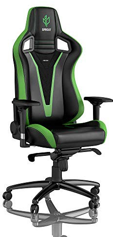 noblechairs Epic Gaming Stuhl - Bürostuhl - Schreibtischstuhl - PU-Kunstleder - Inklusive Kissen - Sprout Edition - Schwarz/Grün