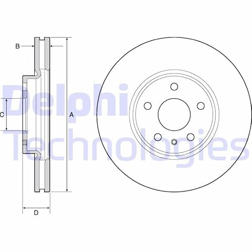 DELPHI 2x Bremsscheibe Vorne Ø300mm Höhe: 51,1mm Dicke: 28mm Belüftet BG4702C