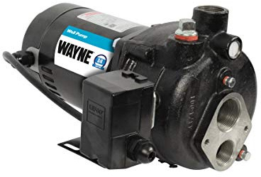 WAYNE CWS75 - 3/4 HP Cast Iron Convertible Jet Well Pump - Up to 462 Gallons Per Hour - Heavy Duty Jet Well Pump,Black