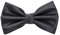 MASADA Herren Fliege Anthrazit Seidenlook, stufenlos verstellbar, handgefertigt, Hakenverschluss - 12 x 6 cm 100% Polyester