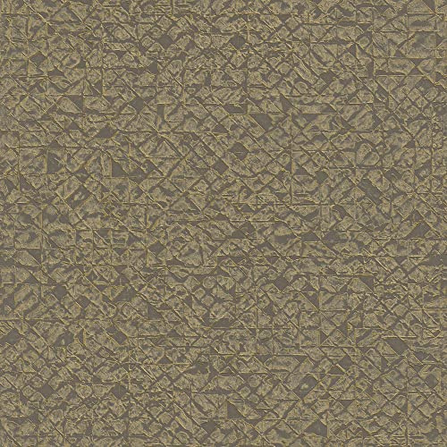 Rasch Tapeten Vliestapete (Grafisch) Gold graue 10,05 m x 0,53 m Kalahari 704365
