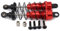 RCAWD 90 mm RC Auto Stoßdämpfer 1/10, öltypierter Verstellbarer Dämpfer für Rc Drift Chassis Auto Legierung Dämpfer für Hpi Hsp Losi Axial Tamiya, 2 Stück (rot)
