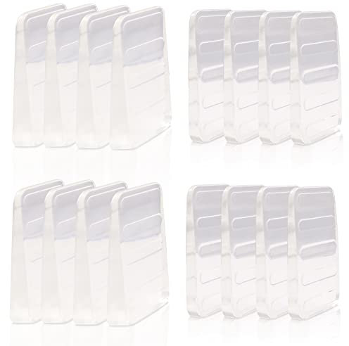 Modixun 16Pack klare Gummimöbel Nivellierkeile, 2-Höhen, Flexible und Feste Nivellierkeile, rutschfest und stapelbar für Toilette, Tisch und Bett
