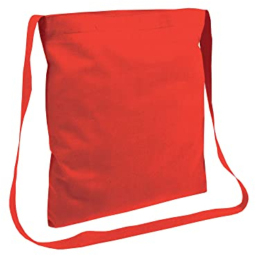 Artexia, Umhängetasche für Damen, Einkaufstasche aus Baumwolle, Stofftasche aus Canvas, rot