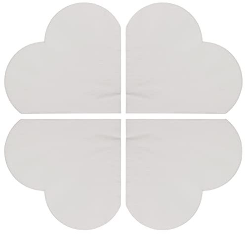 Papierservietten Servietten-Set 3-lagig Größe 33 x 33 cm (4 Pckg. Herzform weiß)
