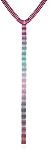 GUESS Goldfarbene Halskette mit mehrfarbigem Ombré-Strass, lange Kette, Einheitsgröße, Metall, ohne Edelstein, one size, Metall, Kein Edelstein
