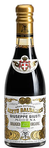 Giusti Aceto Balsamico di Modena Balsamessig 2 Goldmedaillen (1 x 0.25 l) | Bio-Balsamicoessig in Traditionsflasche