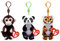 TY Beanie Bellies – Matteo, Ying, Clawdia – 3-teiliges Set Stofftier-Schlüsselclip – Weicher Plüsch-Schlüsselanhänger, Teddy-Schlüsselring, Sammel-Schlüsselanhänger für Kinder-Rucksack