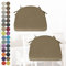 PHUSTJKL 2er Set Stuhlkissen Halbrund Stuhlauflage mit Bändern für Esszimmer, Waschbare rutschfest Sitzkissen mit Reißverschluss für Indoor Zuhause Büro Küche (43x42x40x8cm Hanfbraun)