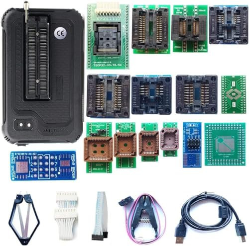XGecu T76 XGecu T56 Programmer 15 Adapters Xgecu t48 Programmer Top Version ISP Support Eprom ISP IC Chip SOP PIC NAND Flash EMMC Socket