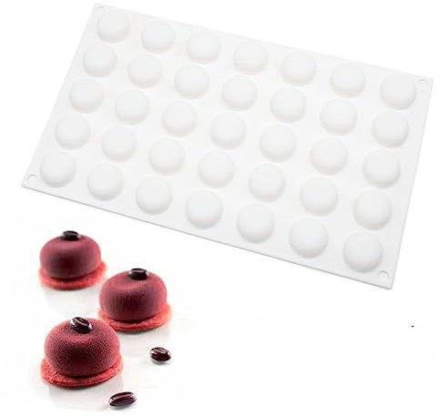 Moule rond en silicone 3D en forme de demi-sphère pour gâteau, bricolage, chocolat, moule à gâteau respectueux de l'environnement (demi-sphère A_29,7 x 17,5 x 1,2 cm)