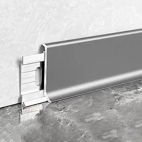 Battiscopa Bordo A Parete Da 1m Bianco Grigio Oro Nero, Pavimento Battiscopa Per Pareti In Piastrelle/ Legno/ Cemento, Alluminio Copertura Di Protezione A Muro ( Color : Style-4 , Size : W 1 3/5 in(4c