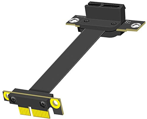 Comphic PCIe-Verlängerungskabel, 1 x 90 Grad, PCI-Express 3.0, 1 x Riserkabel, männlich auf PCI-E-Verlängerungsadapter, 1 x 10 cm, Ersatzteile