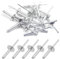 BESTYCHAO 50 rivetti ciechi in alluminio con flangia grande, 4,8 mm x 25 mm, confezione da 50 (argento)