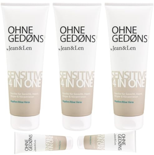 Sensitive 4in1 Duschgel Hopfen & Aloe Vera für Männer Duschgel Körpercreme 250 Mililiter x 5 Stück