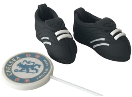 Edible Football Boots Cake Toppers - 3D Sugar Fondant Figure - Kids Birthday Decorations - Handmade Present (set3)