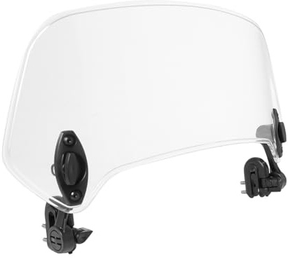Sarini Parabrisas para motocicleta, deflector de viento, clips ajustables, deflector de viento universal para parabrisas, alerón para parabrisas