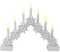 ReTaaj Wooden Christmas Candle Bridge 7 LED Bulb Window Decoration Arch Battery Operated Lights Indoor Home Xmas Party 40cm x 33cm (White)