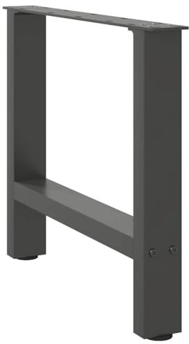 vidaXL Couchtischbeine Anthrazit 2 Stk. 42×50 cm Stahl, Tischbein, Tischbein Metall, Esstischbein, Möbelbein, Schreibtischbein, Esstischbein Metall