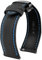 JVEIWAD 20 mm 21 mm 22 mm 23 mm 24 mm Nylon-Leder-Armband, kompatibel mit Tag Heuer Citizen No.5 WATCH Herren Damen Canvas Stoff Uhrenarmband(Blue line-black,21mm)