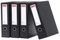Srvnpioy 4 Pack Black Box File A4, 88mm Spine, Lock Spring with Ring Pull and Catch, Foldable Plastic Archive Box, A4 Filing Document Box for School, Office