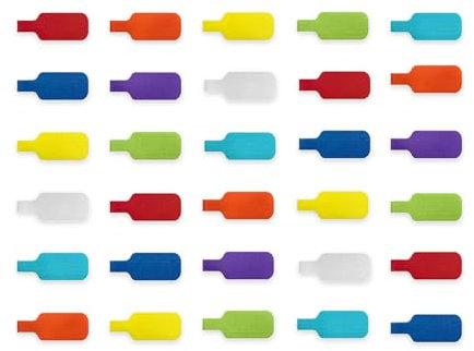 Cable Labels,8 Colors 30 Pcs Self-Adhesive Cable Label Stickers,for Organizing Wires and Identification, Handwriting Cable Tags,Waterproof Tear Resistant Cable Markers Wire Label