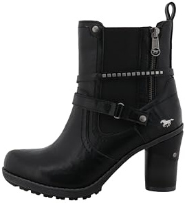 MUSTANG Damen Stiefelette mit Gummizug und Zierriemchen 15M0162004
