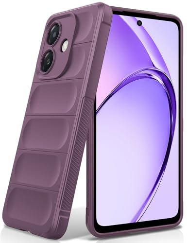 BonYonka Cover in Silicone per Oppo A40/A40M/A60 5G, Viola | Design Ondulato Antiurto, Fodera in Microfibra Antigraffio, Touch Morbido Setoso, Protezione Anticaduta di Grado Militare