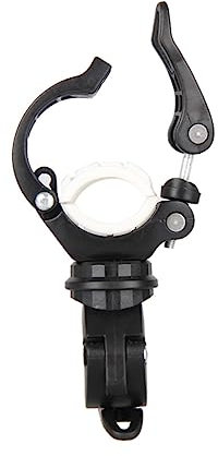 BESPORTBLE 360Grad Fahrrad Taschenlampenhalterung Robuste Konstruktion rutschfest Stoßfest Clip für Lenker Sattelstütze LED Fackelhalterung Gelb