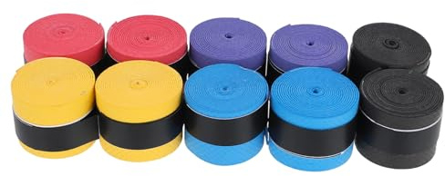 Kisangel 10 Stück Teiliges Drum Stick Tape Rutschfest Schweißabsorbierend Langlebig Vielseitig Einsetzbar für Schlagzeuger Komfortabler Griff in Farben Blau Schwarz Rot Lila Gelb
