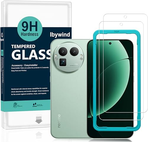 Ibywind Verre Trempé pour Realme GT8/8 Pro 5G,2 Pièces Dureté 9H Protecteurs d'écran et Facile à Installer,Support Déverrouillage Des Empreintes Digitales,Anti-bulle,Anti-éclat