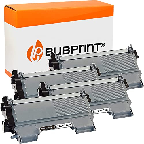 Bubprint XXL 4 Toner kompatibel als Ersatz für Brother TN2220 TN2210 für MFC-7360N MFC-7460DN HL-2130 HL-2135W HL-2240 HL-2240D HL-2250DN DCP-7055 DCP-7055W Fax 2840 Fax 2940 Schwarz