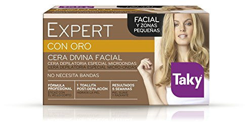 Taky - Expert Oro Cera Depilatoria Facial Microondas, 100 g - [paquete de 3]