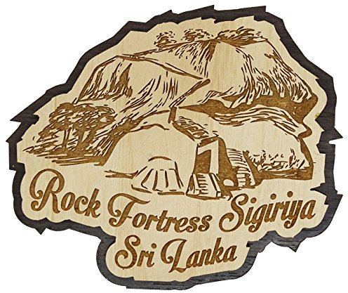 Printtoo Rock Fortress of Sigiriya Gravierte Holz Kuehlschrankmagnet Souvenir