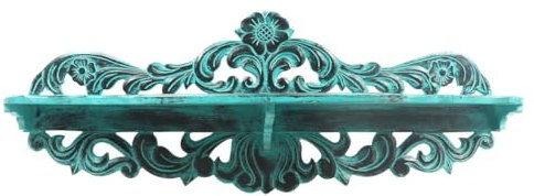 Oriental Galerie Hängeregal Wandregal Albesiaholz Vintage Regalbrett Holz Asien Shabby Chic Schnitzerei Barock Landhaus 80 cm, Farbe:Nr.2