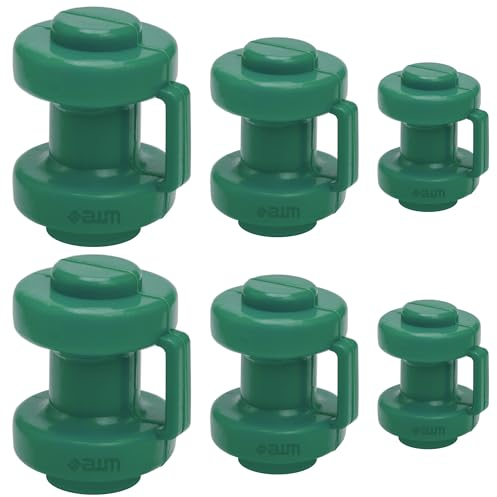 awm Trampolin Endkappen Set *GRÜN 6 Stück Schutzkappen 25 mm - Innenliegend - Sicherheitsnetz Kappen Abschlusskappen *INNEN
