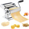 Nudelmaschine, METLUCK Edelstahl Nudelmaschine Manueller Roller Pasta Maker mit 7 Dickeneinstellungen für Spaghetti Linguine Fettuccine Lasagne Inklusive Teigschneider & Handkurbel