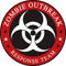 Zombie Outbreak Warnung Stoßstangen-Aufkleber – Response Team in Action Premium Vinyl-Aufkleber 7.6x7.6 cm,Für Autos, Auto-Mobiles, Fenster, Flaschen, Kreisschild, Besser als Magnete haftet überall