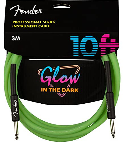 Fender® Glow in the Dark Cable - Cable para instrumentos (3 m), color verde