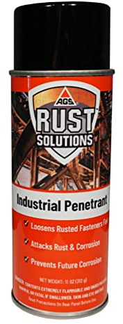 AGS RUST SOLUTIONS Professional Industrial Rust Penetrant Aerosol, 11oz, Deep Penetrating Spray, Ideal for Penetrating Rust Bolts, Rust Loosner, Bolt Lubricant