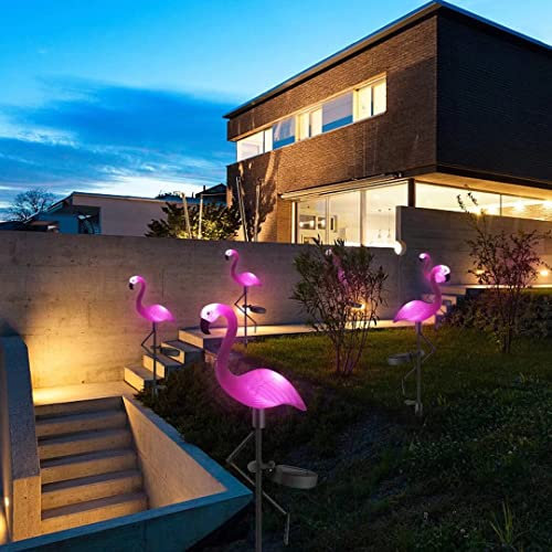 BrightDaily Décoration de pelouse en forme de flamant rose pour la maison, la terrasse, le jardin, le paysage, les fêtes d'anniversaire, le jardin