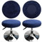 HuaLiSiJi Barhocker Bezug Rund Luxuriöser Stoff, Durchmesser 30-40cm, Rund Dehnbar Knitterfrei Waschbar Staubdicht Hocker Bezug (2 PCS Navy blau)