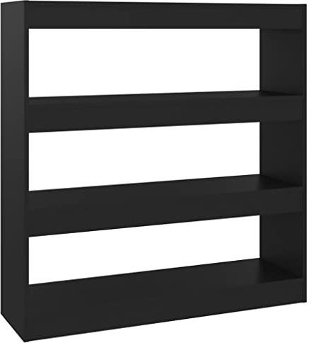 vidaXL Bücherregal Raumteiler Standregal Aktenregal Wandregal Regal Raumtrenner Aufbewahrung Büroregal Dekoregal Schwarz 100x30x103cm