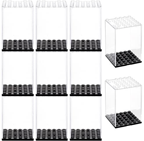 FINGERINSPIRE 12 Pcs Acrylique Minifigures Vitrine 4.8x4.8x7cm Acrylique Building Block Display Box Blocs de Construction Stockage Antipoussière pour Figurines et Objets de Collection