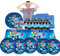 64 PCS 10 Persone Video Game Party Vajilla Juego para Niños Cumpleaños - Gaming Decoración de Pasteles, Platos de Papel, Tazas, Servilletas y Decoraciones de Mesa para Amantes