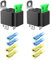 GUUZI 2 Pack 30A 12V DC 4-Pin SPST Sicherungsrelais Auto LKW -30A ATO/ATC Relais Schalter (8 Stück Nylon Terminal)