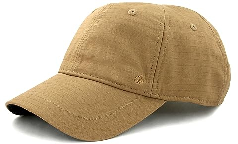 Wazoo Cache Cap | Reise-, Taktische und alltägliche Tragekappe | 6 versteckte Taschen für Notfallgeld, Dokumente, Schlüssel und Werkzeuge, Coyote Braun, Einheitsgröße/L