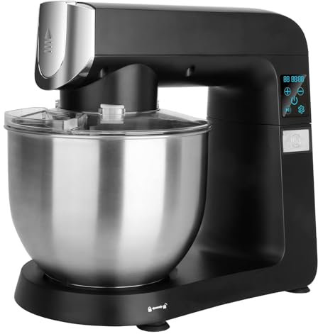 Batidora De Pie, Batidora De Alimentos De 8 L Batidora De Cocina De Acero Inoxidable Batidora De Alimentos Eléctrica De 6 Velocidades 1800 W Con Gancho Para Masa, Batidor, Batidor Y Protector Contra