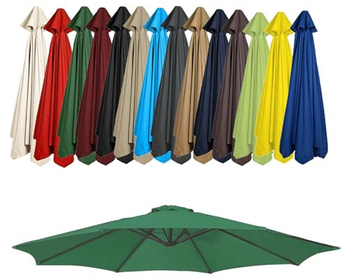 200cm/270cm/300cm, 6 Brazos/8 Brazos Toldo De Repuesto Para Sombrilla, Cubierta De Tela De Repuesto Para Sombrilla, Cubierta De Repuesto Para Sombrilla De Jardín, Tela De Poliéster(Color:Green,Size:6